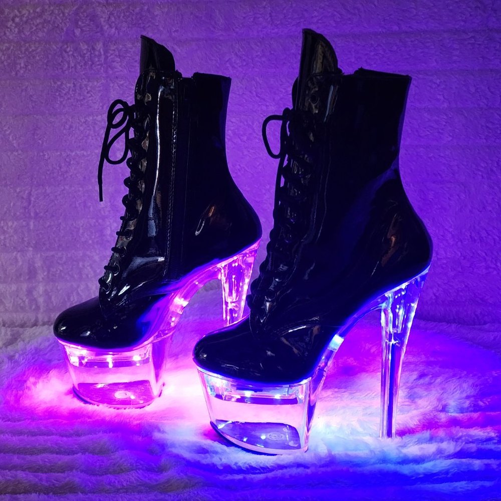 FlashDance 7" Led Light up Platform Ankle Boots Flash dance